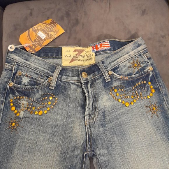 NWT 7 for All Mankind Bootcut Jeans Size 28 Inseam 33 - Picture 11 of 12